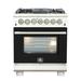 Forno Capriasca - Titanium Professional 30" 4.32 cu. ft. Freestanding Dual Fuel Range w/ Nightlight in Black | 38.4 H x 30 W x 28 D in | Wayfair