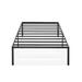 Alwyn Home Messancy 14" Steel Platform Bed Wood in Black/Brown | 14 H x 38 W x 74.5 D in | Wayfair 74CDCF12959547818EB2FBE4739681E9