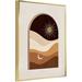 Corrigan Studio® Canvas Abstract Wall Art For Room Gold Aluminum Framed Wall Art Ready To Hang,12"X16" Canvas in Brown/White | Wayfair