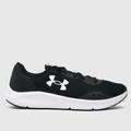 Under Armour charged pursuit 3 trainers in black & white