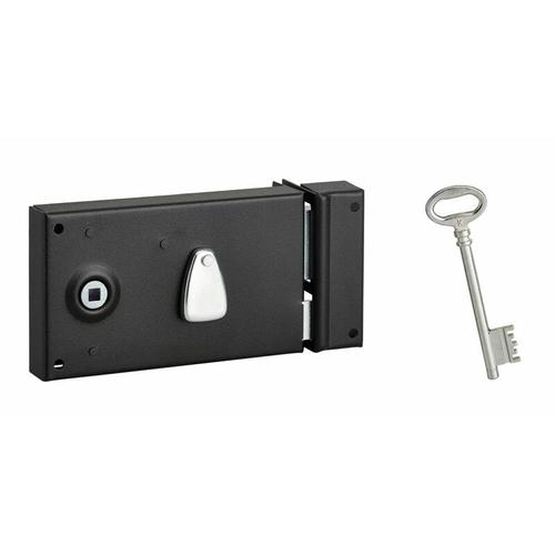 Serrurerie De Picardie - Serrure horizontale en applique à clé pour porte intérieure, droite,