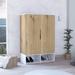 Rosie Armoire with Two Doors , Open Shelves, Concealed Five Shelves and Hanging Rod - N/A