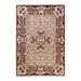 Overton Hand Knotted Wool Vintage Inspired Traditional Mogul Brown Area Rug - 6' 4" x 9' 2"