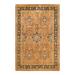 Overton Hand Knotted Wool Vintage Inspired Traditional Mogul Brown Area Rug - 6' 2" x 9' 2"