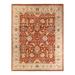 Overton Hand Knotted Wool Vintage Inspired Modern Contemporary Eclectic Orange Area Rug - 9' 2" x 11' 10"