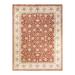 Overton Hand Knotted Wool Vintage Inspired Traditional Mogul Orange Area Rug - 9' 1" x 12' 0"