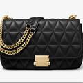 Michael Kors Bags | Michael Michael Kors Sloan Quilted-Leather Shoulder Bag Black | Color: Black | Size: Os