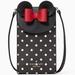 Kate Spade Bags | Kate Spade Minnie Mouse Disney N/S Phone Crossbody Bag Purse Black White | Color: Black/White | Size: 7.3'' H X 4.25'' X 1.7'' D