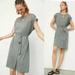 Anthropologie Dresses | Anthropologie Belted Mini Dress Size S New | Color: Gray | Size: S