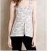 Anthropologie Tops | Anthropologie Peplum Top Nwt Grey White Floral Akemi Kin | Color: Gray/White | Size: Xs