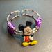 Disney Accessories | Disney Mickey Mouse Bracelet With Beads | Color: Black/Purple | Size: Osg