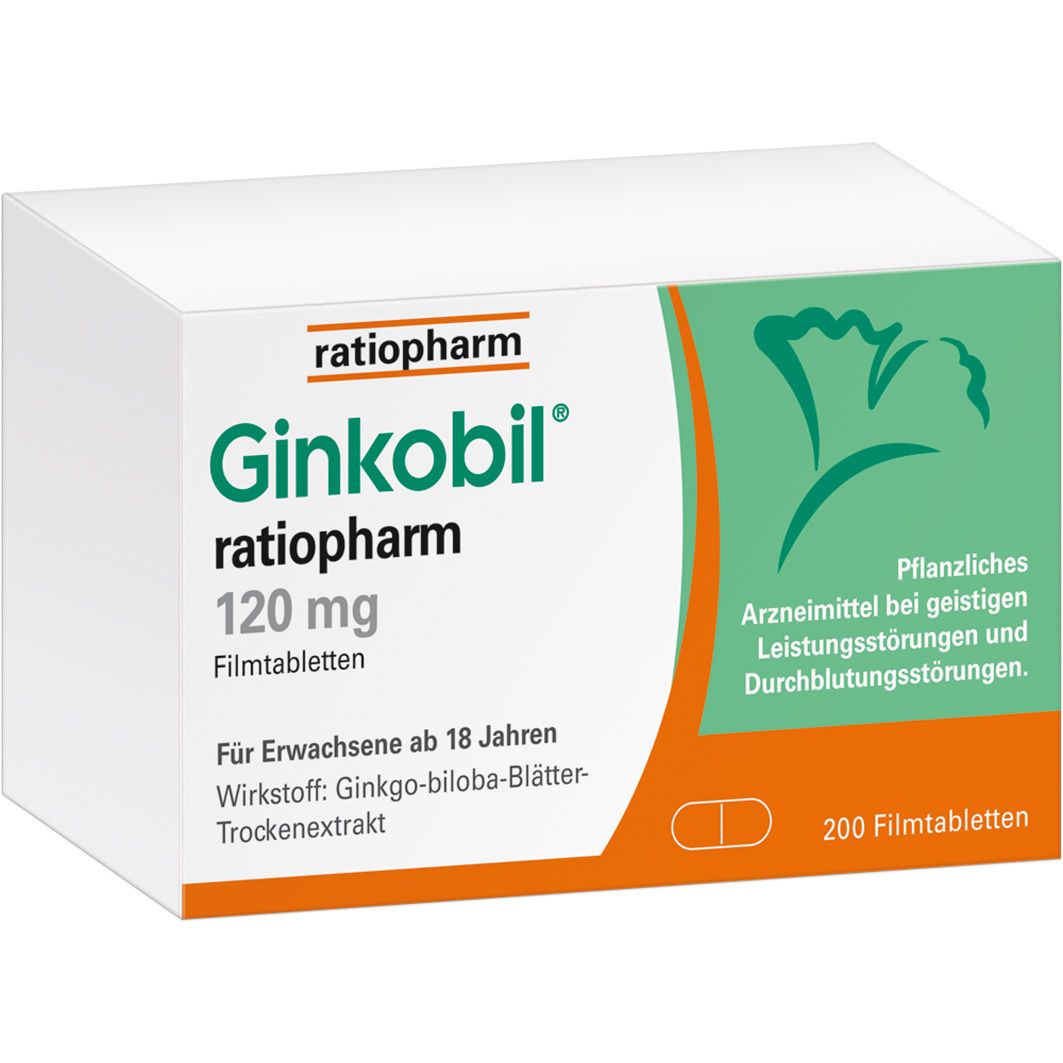 GINKOBIL-ratiopharm 120 mg Filmtabletten 200 St Image