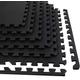 HMWD Plain 60x60 cm Black Interlocking Yoga Floor Mats EVA Foam-Rubber Solid Non Slip Tiles Protection Mats, Exercise, Yoga, Gym Floor Mats - Available In Different Packs (80 Sqft - 20 pcs)