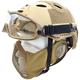 Tactical Airsoft Fast Helmet PJ Type & Protect Ear Foldable Double Straps Half Face Mesh Mask & Goggle, Used For Airsoft Paintball Hunting Shooting, TAN, 42X16cm