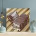 Latitude Run® Chocolate Cake On Wooden Table - 1 Piece Square Graphic Art Print On Wrapped Canvas in Brown | 12 H x 12 W x 2 D in | Wayfair