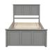 Red Barrel Studio® Twin Platform Bed Frame w/ Twin Size Trundle Wood in Gray | 41.3 H x 76 W x 42.7 D in | Wayfair CF7A308338BC40D79FB28D3A08A5FD00