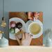 Latitude Run® A Cup Of Tea & Cake Balls - 1 Piece Square Graphic Art Print On Wrapped Canvas in White | 12 H x 12 W x 2 D in | Wayfair