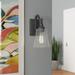 Wade Logan® Abramowski 1 Light 5.75 In. Matte Sconce Glass/Metal in Black | 10.87 H x 5.75 W x 5.75 D in | Wayfair 75991234DCD84791B8D99BC7A4B54DB2