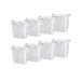 Sterilite Stackable Storage Laundry Basket Plastic in White/Blue | 19.88 H x 17.38 W x 22.25 D in | Wayfair 8 x 12258004