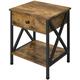 Yaheetech - 1/2 Table de Chevet en Bois Table de Nuit Industrielle 45 x 40 x 55,5cm Table d'Appoint