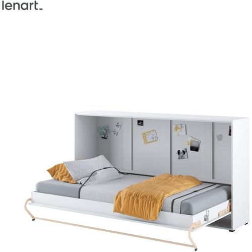 Lenart Schrankbett Wandbett Concept Pro CP06 90×200 horizontal weiß matt