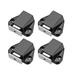 Touch Magnetic Latches Catch Latch for Cabinet Door Cupboard Black 4pcs - Black, Silver Tone