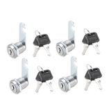 Cam Lock 20mm Cylinder Length Fit Up to 1/2-inch Thick Panel Keyed Alike 4Pcs - 20mm Keyed Alike