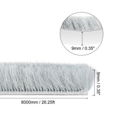 Weather Stripping Brush, Self-Adhesive Seal Weatherstrip Sweep Brush