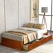 Modern Simple Style Pine Wood Twin Size Platform Storage Bed with 3 Drawers, 10 Slats to Support