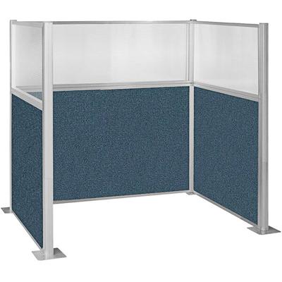 Versare Hush Panel 6' x 4' Caribbean U-Shape Cubicle with Window