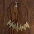 Anthropologie Jewelry | Bronze Anthropologie Tribal Necklace | Color: Gold | Size: 20”