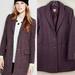 J. Crew Jackets & Coats | J. Crew Tweed Wool Blend Topcoat Pea Coat Burgundy Carbon Purple Size 14 | Color: Purple | Size: 14