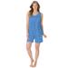 Plus Size Women's 2-Piece Sleeveless Tee and Shorts PJ Set by Dreams & Co. in Bluebell Nautical (Size 3X)