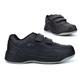 Mens Wide Fit Trainers Mens Coated Leather Trainers Mens Touch Fastening Trainers Mens Black Trainers Mens Shoes Non Marking Sole Size 7-15 (E Fitting) 6 UK