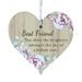 MDR Trading Inc. Bunch of Joy Hearts w/ Saying Best Friend Hanging Figurine Ornament Wood in Brown | 6 H x 6 W x 0.2 D in | Wayfair SC-BKH612