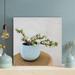 Latitude Run® White & Green Leafy Bonsai Tree In Teal Pot On Table - 1 Piece Rectangle Graphic Art Print On Wrapped Canvas Canvas | Wayfair