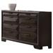 Loon Peak® Espresso Dresser Chest Wood in Brown | 37 H x 59 W x 17 D in | Wayfair 25CE868F235247C68D5A4B292004E624