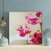 Latitude Run® And White Flowers In White Ceramic Vase - 1 Piece Rectangle Graphic Art Print On Wrapped Canvas in Pink | 12 H x 12 W x 2 D in | Wayfair
