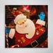 The Holiday Aisle® Santa Clause Cake 1 Piece Square Graphic Art Print n Wrapped Canvas in Red/White | 16 H x 16 W x 2 D in | Wayfair