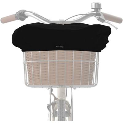 Ecence - 1x Fahrradkorb Regenschutz Schwarz Korb-Abdeckung Überzug wasserabweisend Image