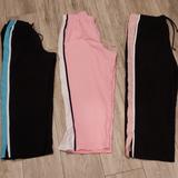 Nike Pants & Jumpsuits | 3 Pair Nwot Nike Women's Dri-Fit Running Capri Pants Size M & S | Color: Black/Pink | Size: 2 M 1 S