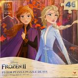 Disney Toys | Frozen Ii Floor Puzzle 24 In X 18 In (46 Pieces) Nib Elsa And Anna | Color: Blue | Size: 2-Ft