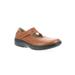 Wide Width Women's Golda Mary Jane Flat by Propet in Teak (Size 11 W)