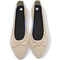 Women's Flats Shoes Pointed Toe Flats Comfortable Slip on Shoes Flat Dress Shoes Black Ballet Flats for Women, Bow Apricot, 9 UK