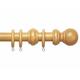 Q & H Large Wooden Curtain Pole Rail Rod Kit - Versatile Wood Curtain Tracks with Rings, Finials, Brackets, & Fixing Included - Ideal 28mm Poles for Windows Doors Décor (300cm, Light Ash)