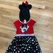 Disney Dresses | Disney Minnie Mouse Hooded Sequin Tutu Dress 4/5t | Color: Black/Red | Size: 4tg