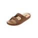 Extra Wide Width Men's Double Adjustable Buckle Slide and Closure by KingSize in Brown (Size 12 EW)