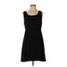 Merona Casual Dress - High/Low Scoop Neck Sleeveless: Black Print Dresses - Women's Size Small