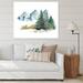 East Urban Home Pine Trees in Mountain Landscape - Painting on Canvas in Green | 12 H x 20 W x 1 D in | Wayfair 87BB9A463761446FB8EAE233C39529B1