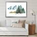 East Urban Home Pine Trees in Mountain Landscape - Painting on Canvas in Green | 17.5 H x 33.5 W x 1 D in | Wayfair